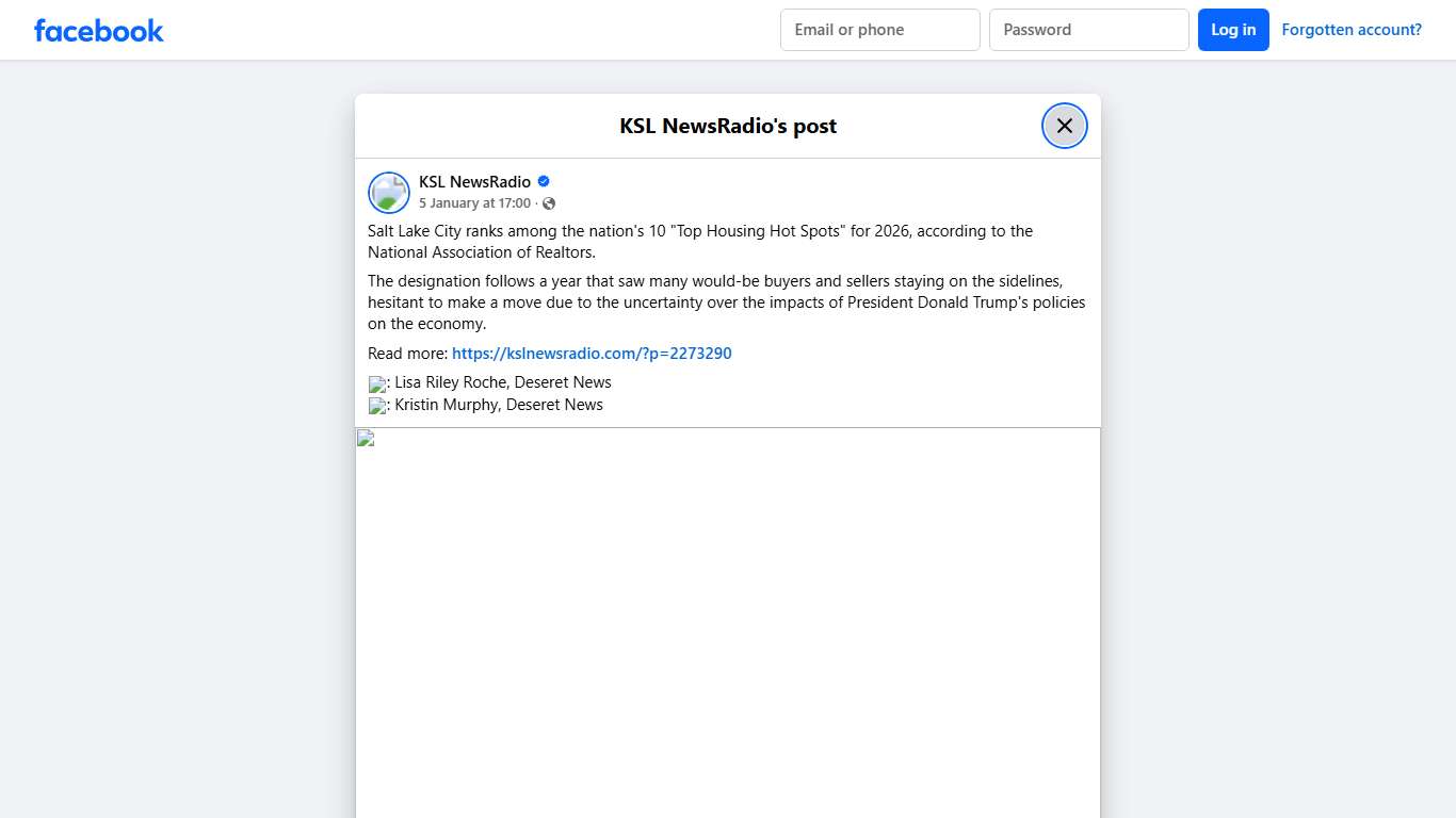 KSL NewsRadio - Salt Lake City ranks among the nation's 10... Facebook